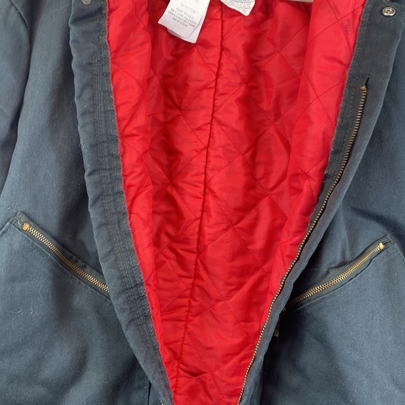 Vintage Walls coveralls corduroy collar zip legs quilted lining semi thrashed XL - Picture 7 of 16
